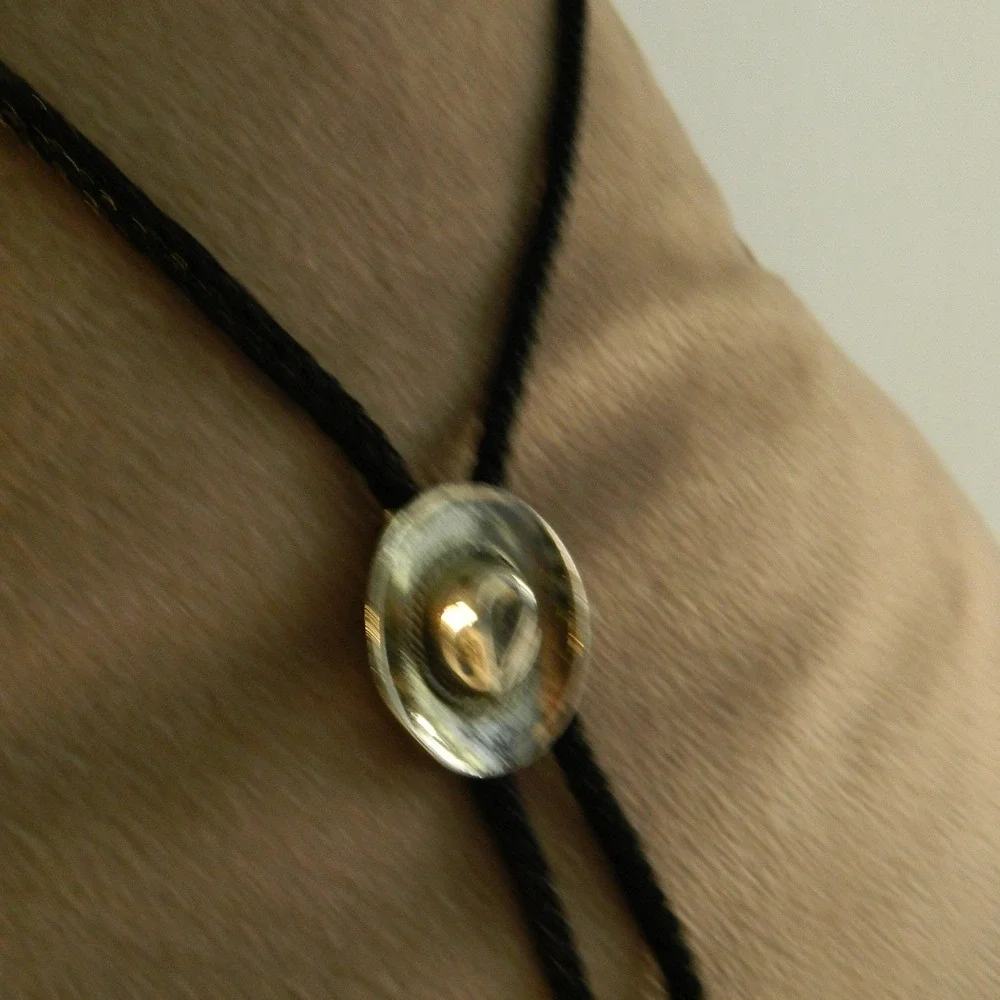 Unbranded Bolo Tie Men Black Silver Cowboy Hat Slide Western Americana Stetson